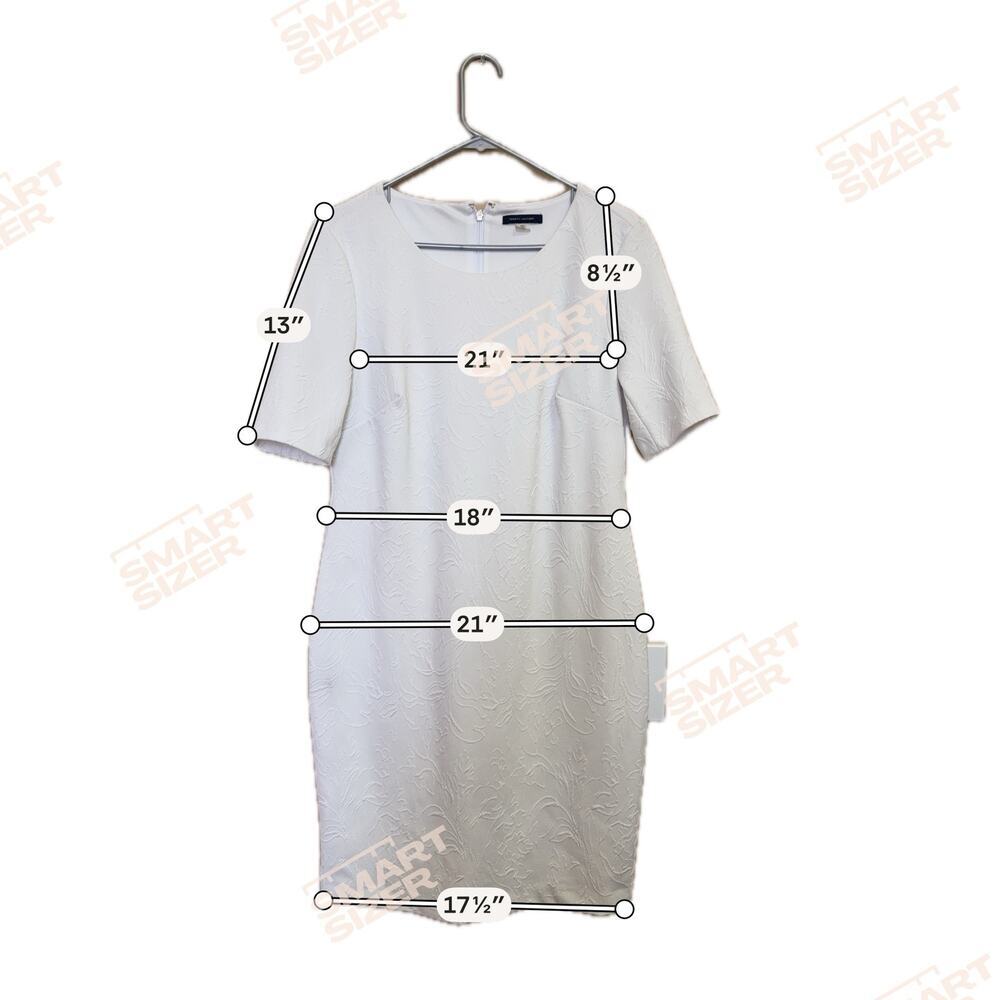 Tommy Hillfiger white on white form fitted dress womens size 14